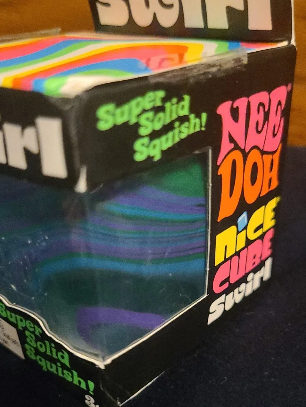 Nice Cube Swirl Super Solid Squish - Purple & Teal